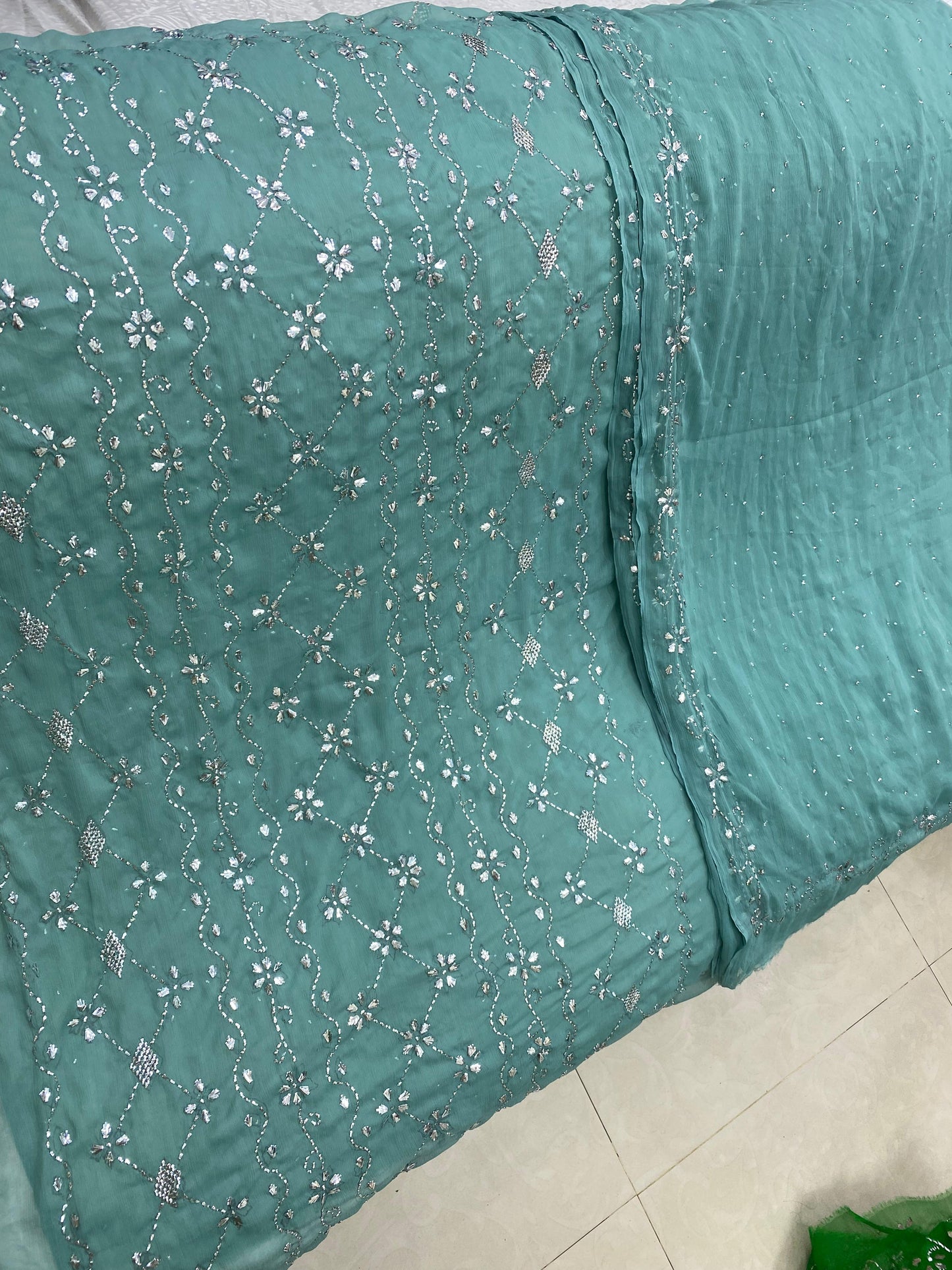 Mukesh work shirt and dupatta