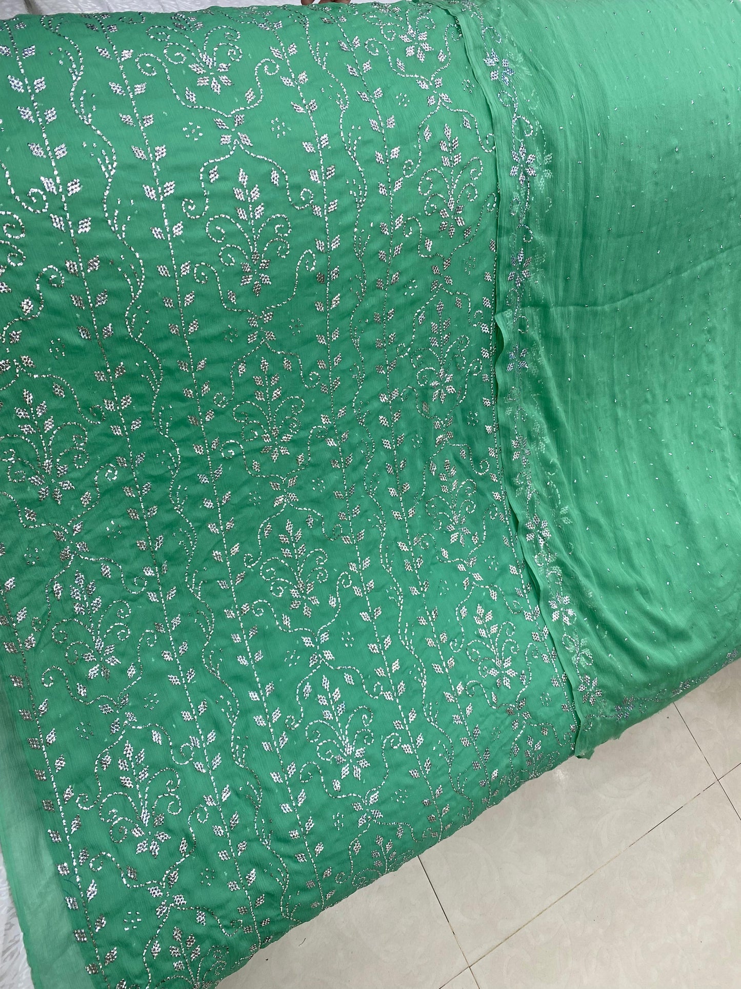 Mukesh work shirt and dupatta